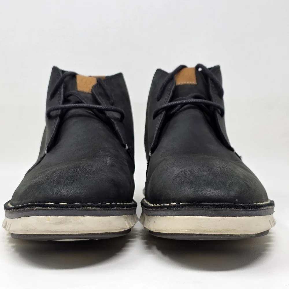 Cole Haan Zerogrand Chukka Boots Men's Size 9.5 Black Leather Ankle C22148